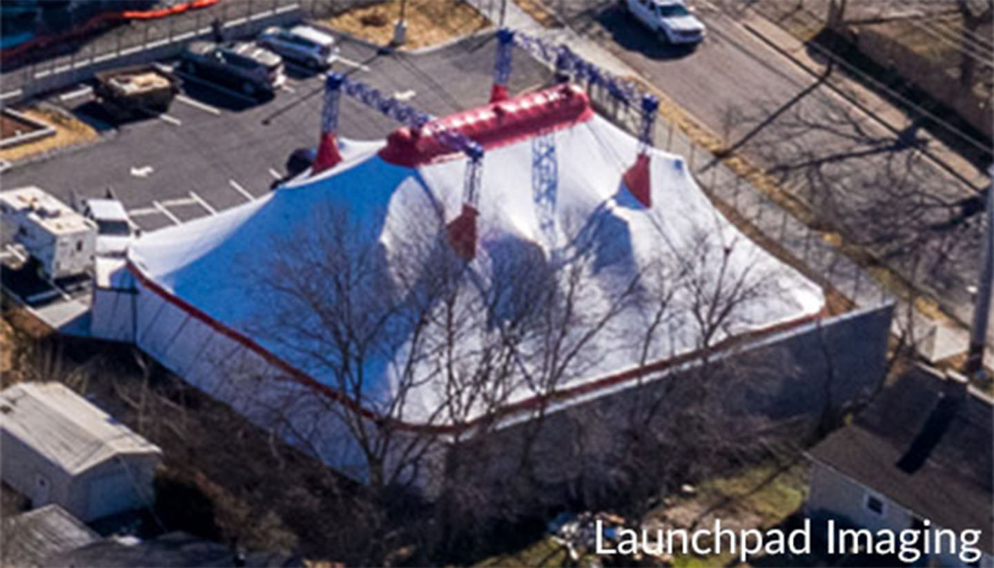 aerial tent view